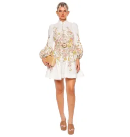 Zimmermann Matchmaker Buttoned Mini Dress Size 1/ AU 10 for rent on The Volte - image 1