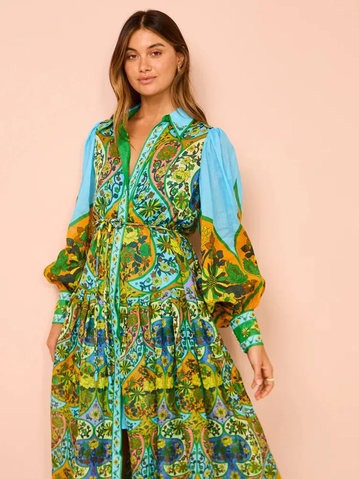 Alemais Sofie Shirtdress In Multi Size AU 12 - Image 5