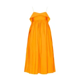 Cecilie Bahnsen Susa Midi Dress Orange Size AU 8 for rent on The Volte - image 5