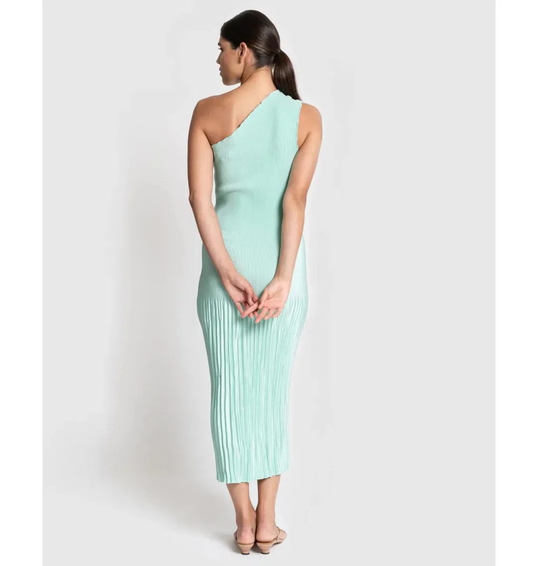 L'Idee Soiree One Shoulder Gown in Spearmint Size S / AU 8 for rent on The Volte - main image