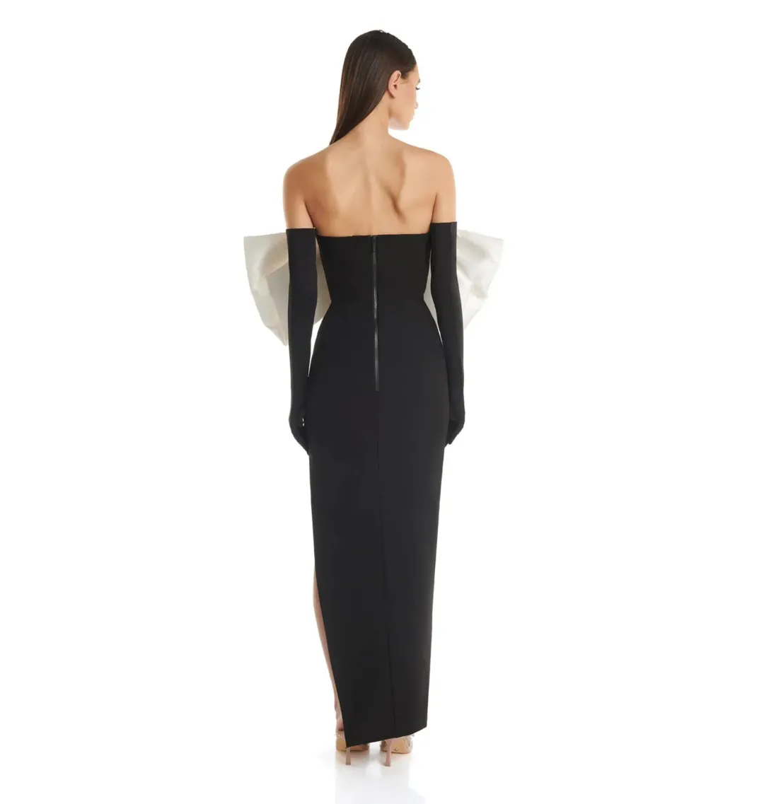 Eliya the Label Sarah Dress in Black/White Size AU 10 for rent on The Volte - main image