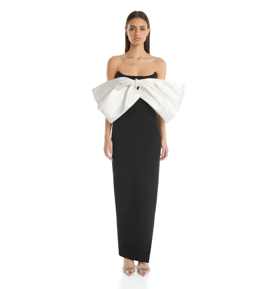 Eliya the Label Sarah Dress in Black/White Size AU 10 for rent on The Volte - main image