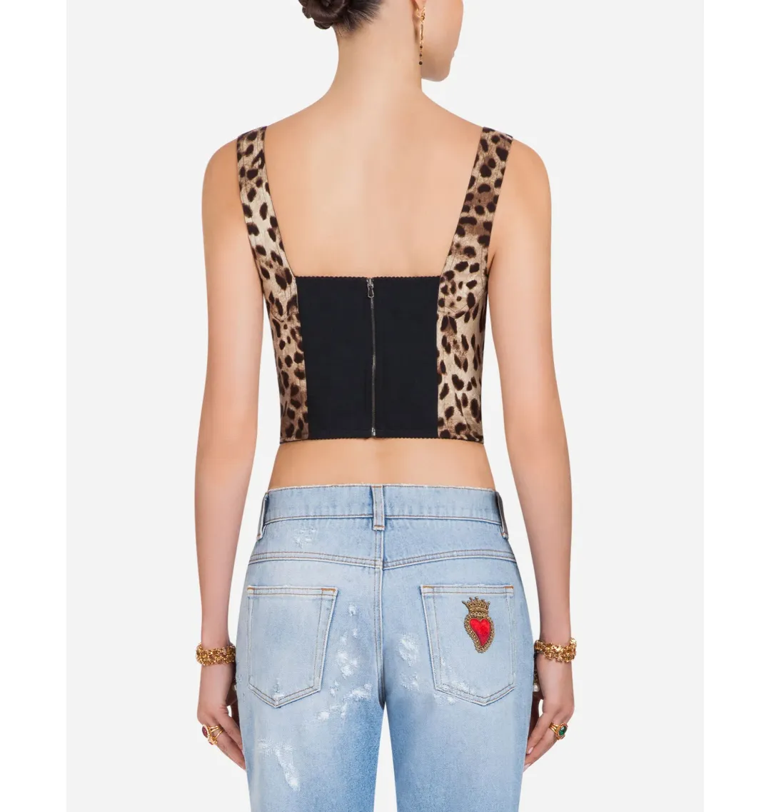 Dolce & Gabbana Cady Bustier Leopard Print Size 40 / AU 8 for rent on The Volte - main image