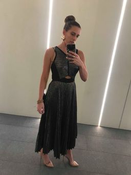 Sass & Bide - Cultural Diffuse Dress - Gold/ Black for rent on The Volte - image 2