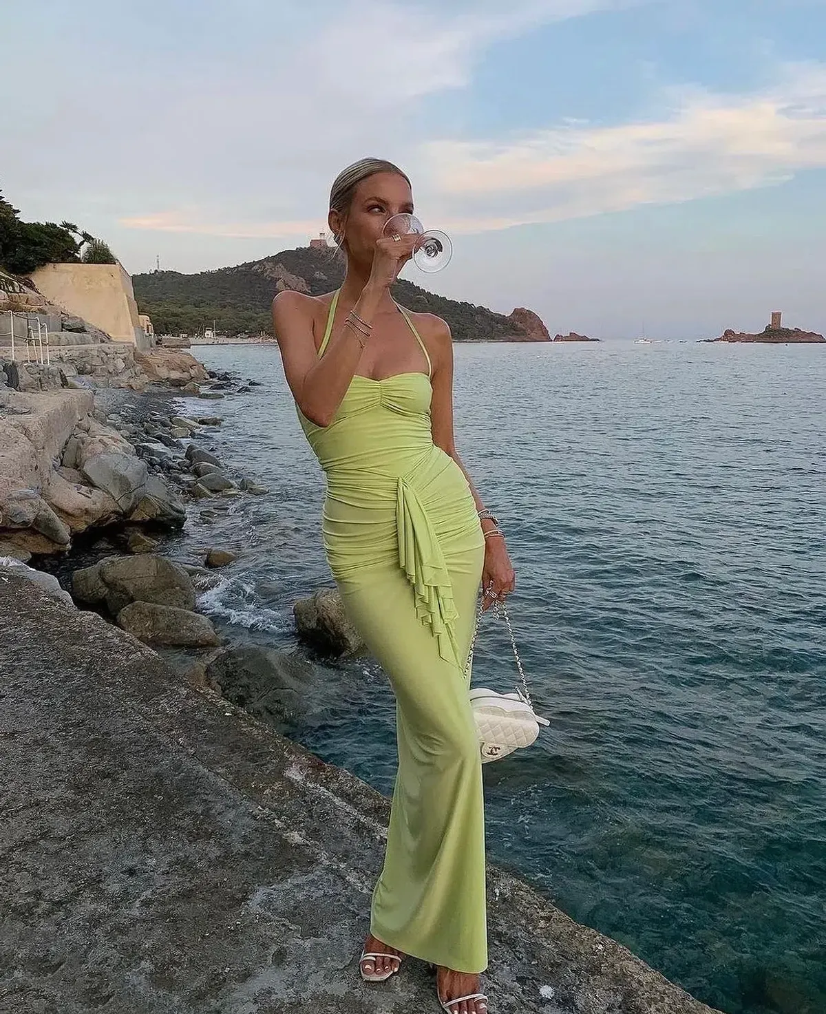 Natalie Rolt Shontae Gown In Citron Size 1 / AU 8 - Image 3