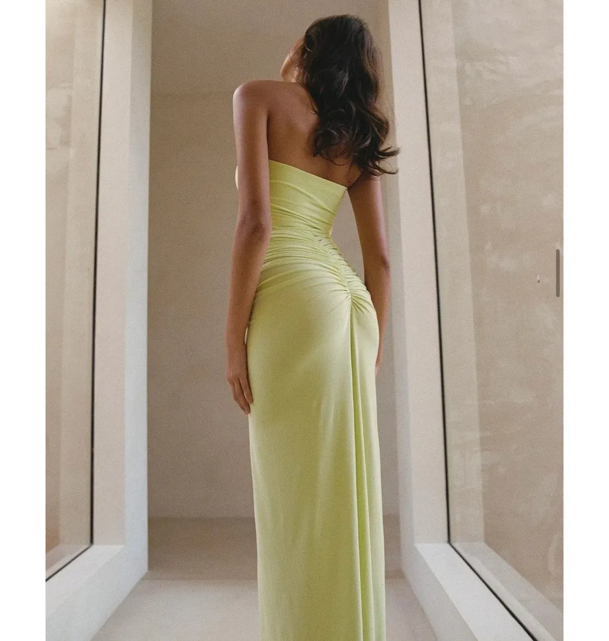 Natalie Rolt Shontae Gown In Citron Size 1 / AU 8 - Image 7