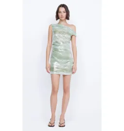 Bec & Bridge Brydie Asym Mini Dress Mint Ombre Size AU 8 for rent on The Volte - image 3