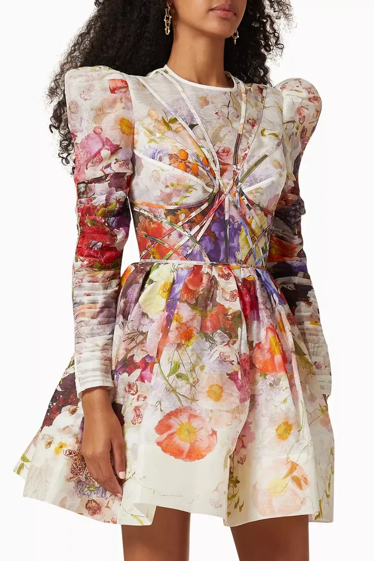 Zimmermann Prima Panelled Mini Dress Multi Floral Size 3 (AU 12-14) - Image 2