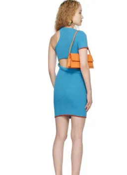 Jacquemus La Robe Brilho Mini Dress in Turquoise Size 34 / AU 6 for rent on The Volte - image 2
