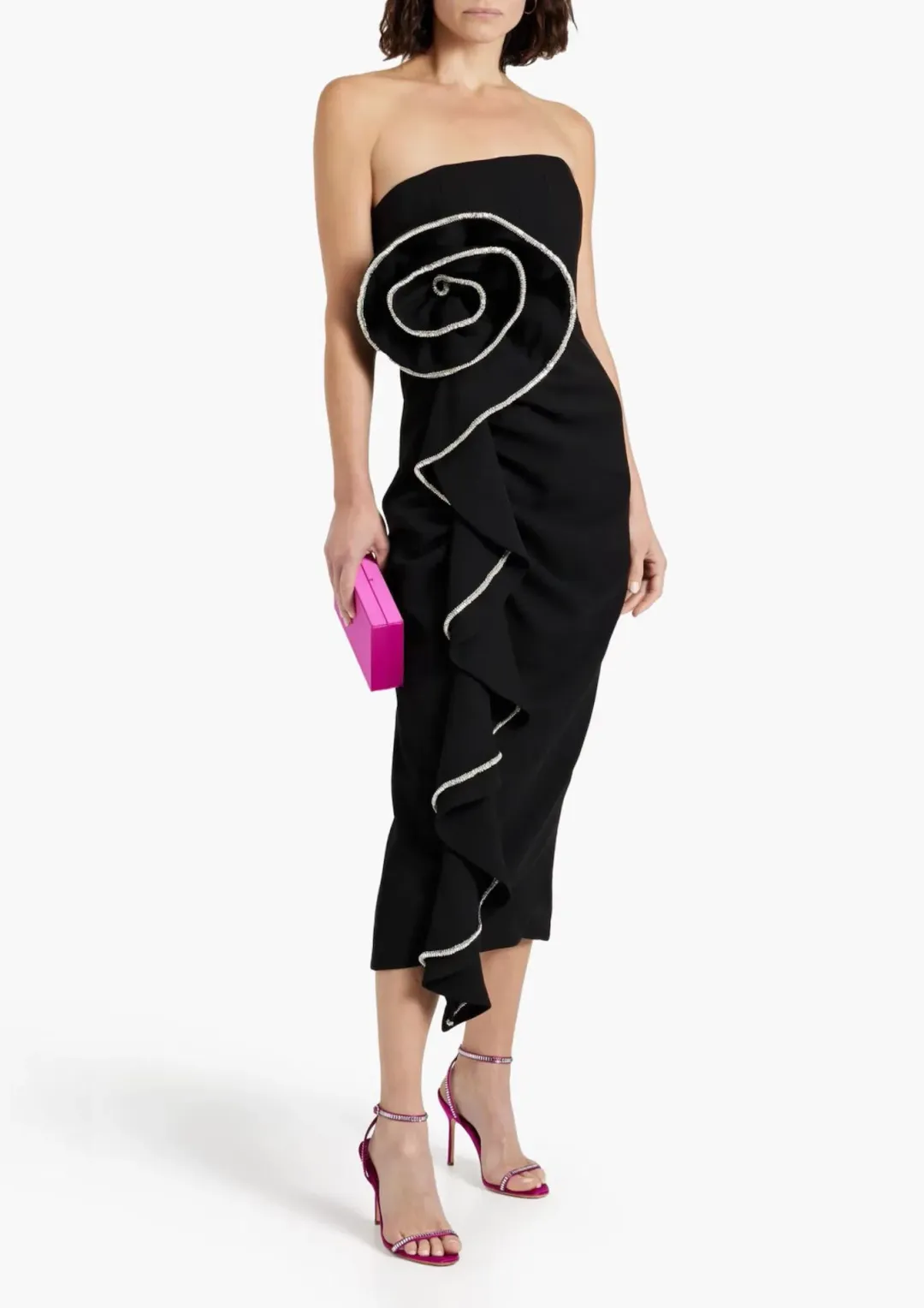 Rachel Gilbert Santiago Midi Dress Black Size 2 / AU 10 for rent on The Volte - main image