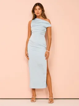 Bec & Bridge Rochelle Asym Midi Dress Dolphin Blue Size 12 for rent on The Volte - image 1