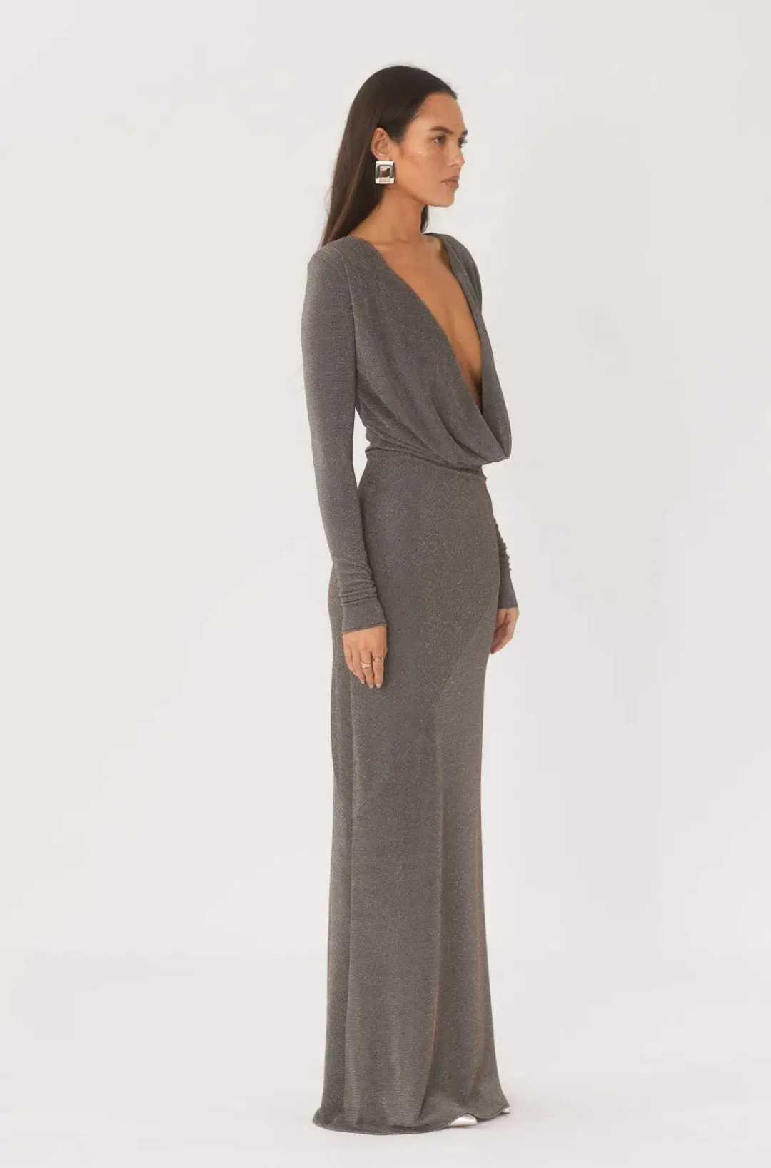 Arcina Ori Jen Dress Grey Size 8 for rent on The Volte - main image