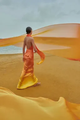 Baobab Ari Dress Orange Multi Size S/ AU 8 for rent on The Volte - image 3