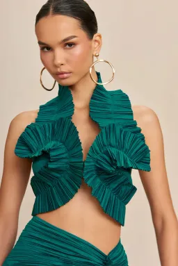 Cult Gaia Adilia Top & Sonoma Skirt Green Size 6 for rent on The Volte - image 2