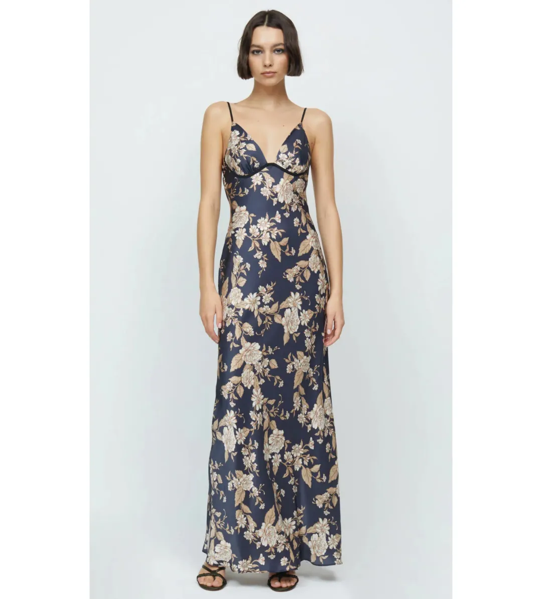 Bec & Bridge Opaline Floral Silk Strap Maxi Dress in Opaline Floral Size 10 for rent on The Volte - main image
