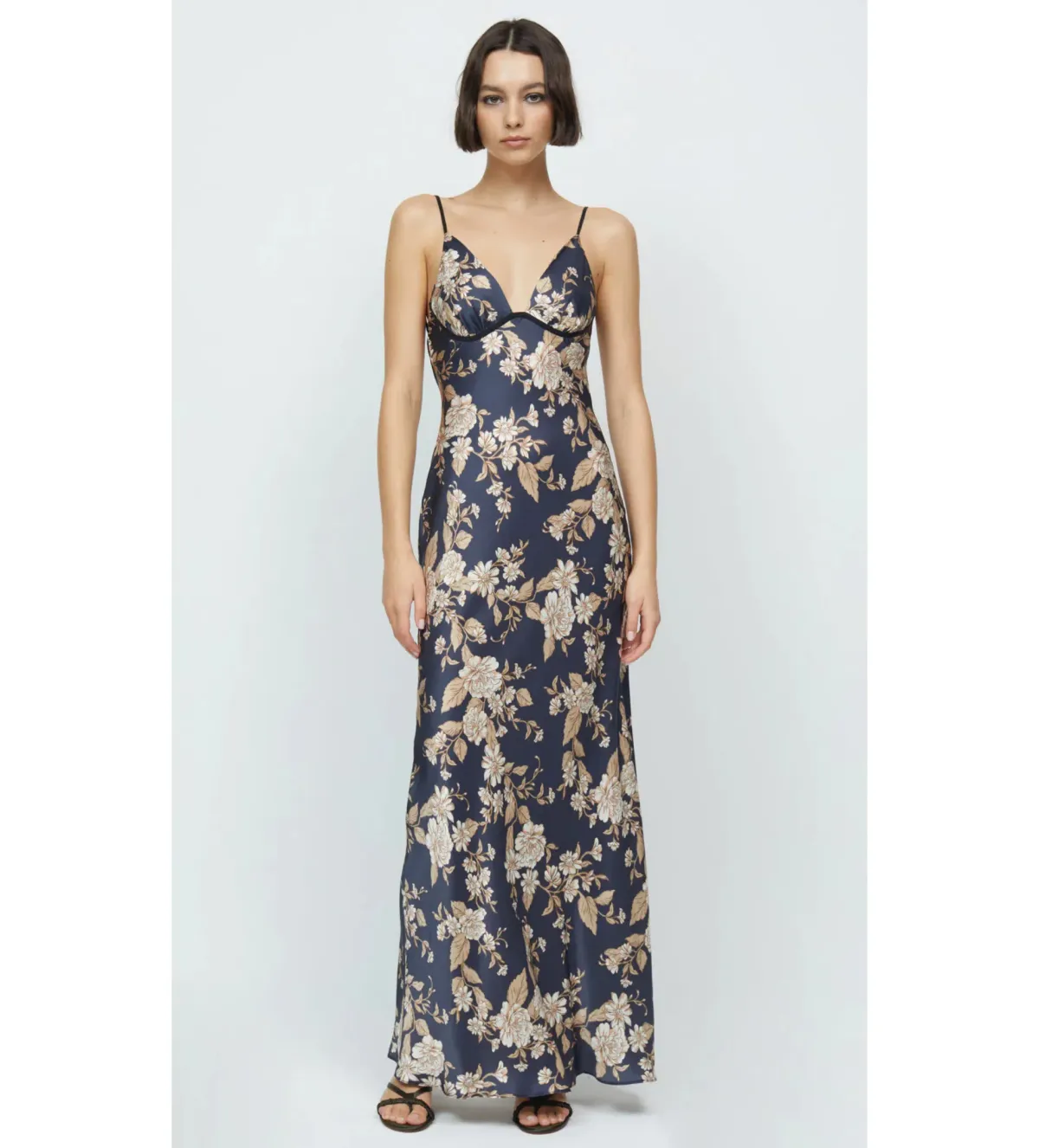 Bec & Bridge Opaline Floral Silk Strap Maxi Dress in Opaline Floral Size 10 - Image 1