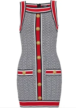 Balmain Jacquard Knit Mini Dress Multi Size 38/Au 10 for rent on The Volte - image 4