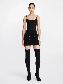 Dion Lee Garter Corset Mini Dress Black Size 10 for rent on The Volte - image 1