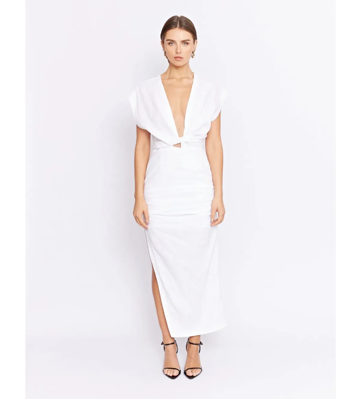 Pfeiffer Clifton Linen Maxi Dress Powder Size 8 - Image 3