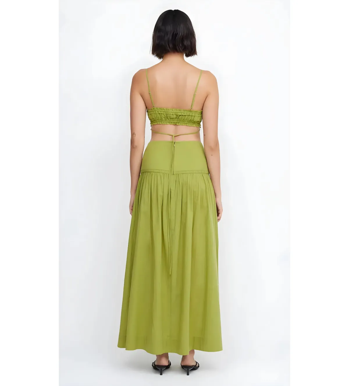 Bec & Bridge Alexandra Top & Ellie Maxi Skirt Set In Fern Green Size 6 - Image 2