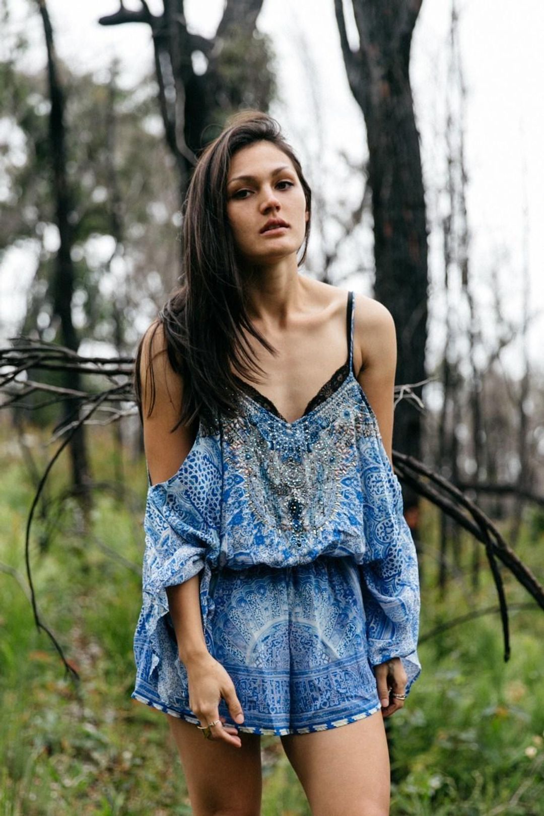 Camilla Bosphorous Drop Shoulder Playsuit Size 8 for rent on The Volte - main image