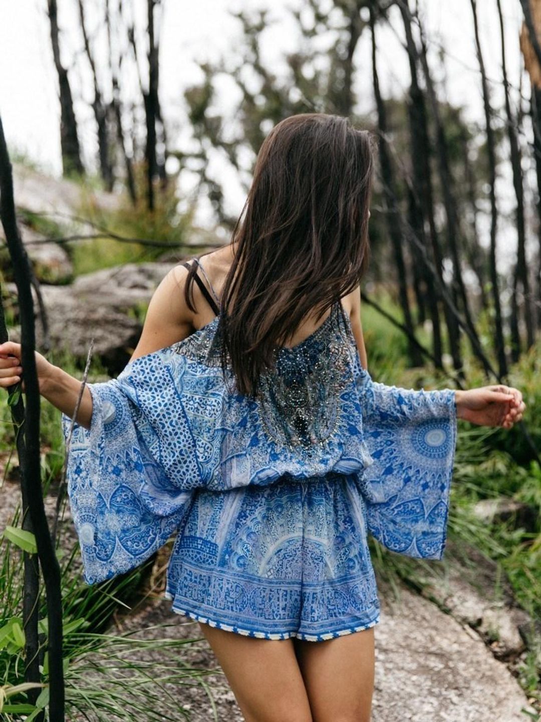 Camilla Bosphorous Drop Shoulder Playsuit Size 8 for rent on The Volte - main image