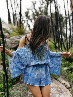 Camilla Bosphorous Drop Shoulder Playsuit Size 8 for rent on The Volte - image 6