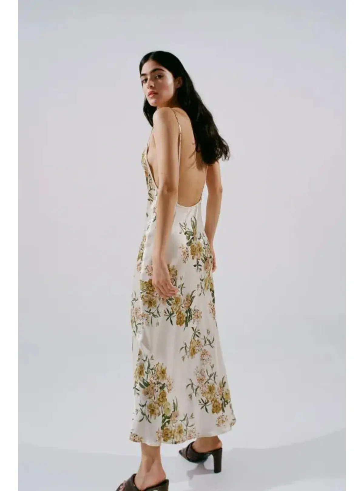 Bec & Bridge Louella Satin Maxi Dress Floral Size AU 6 - Image 2