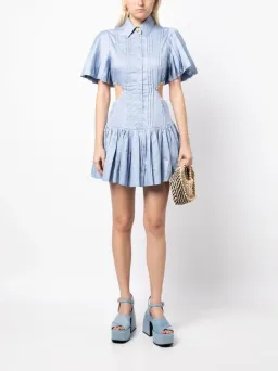 Aje Mythos Pearl Waist Mini Dress Blue Size 6 for rent on The Volte - image 1