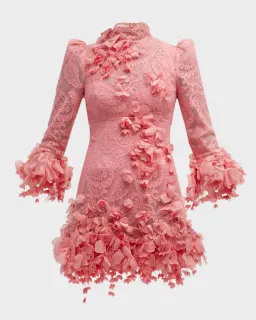 Zimmermann High Tide Lace Mini Dress in Guava Size 3 / AU 14 for rent on The Volte - image 5