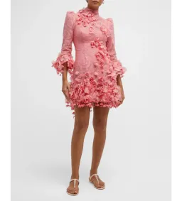 Zimmermann High Tide Lace Mini Dress in Guava Size 3 / AU 14 for rent on The Volte - image 2