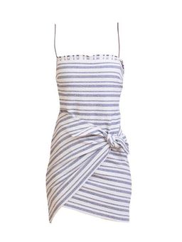 Bec & Bridge Sabino Wrap Mini Dress Stripe Size AU 8 for rent on The Volte - image 7