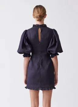 Joslin Studio Riley Cotton Lace Mini Dress In Navy Size 6 for rent on The Volte - image 6