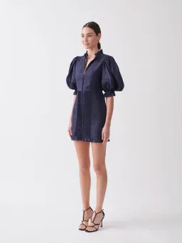 Joslin Studio Riley Cotton Lace Mini Dress In Navy Size 6 for rent on The Volte - image 3