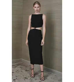 Bec & Bridge Scout Cut Out Midi Dress Black Size AU 6 for rent on The Volte - image 1