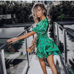 Bec & Bridge Tropicana Mini Dress Green Size 10 for rent on The Volte - image 10