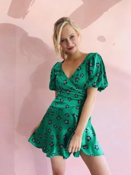 Bec & Bridge Tropicana Mini Dress Green Size 10 for rent on The Volte - image 4