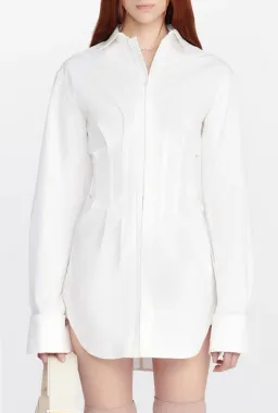 Dion Lee Tuxedo Corset Shirt Dress Ivory Size 12 for rent on The Volte - image 2