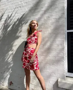 Sir The Label Cinta Cut Out Mini Dress Valentina Floral Print Size 2 / AU 10 for rent on The Volte - image 1