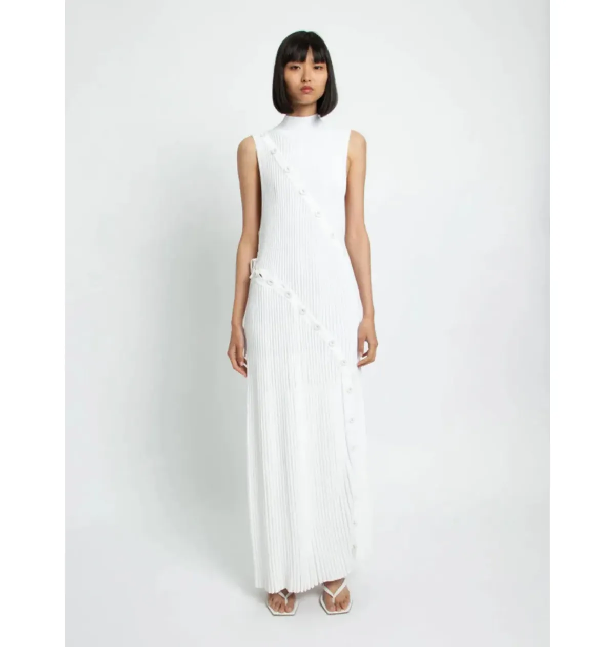 Christopher Esber Deconstruct Spiral Knit Dress in White Size S / AU 8 - Image 1