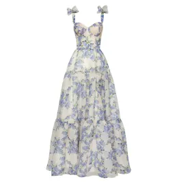 Milla Milla Hydrangea Tender Floral Maxi Tie-strap Dress Size Small / AU 8 for rent on The Volte - image 4