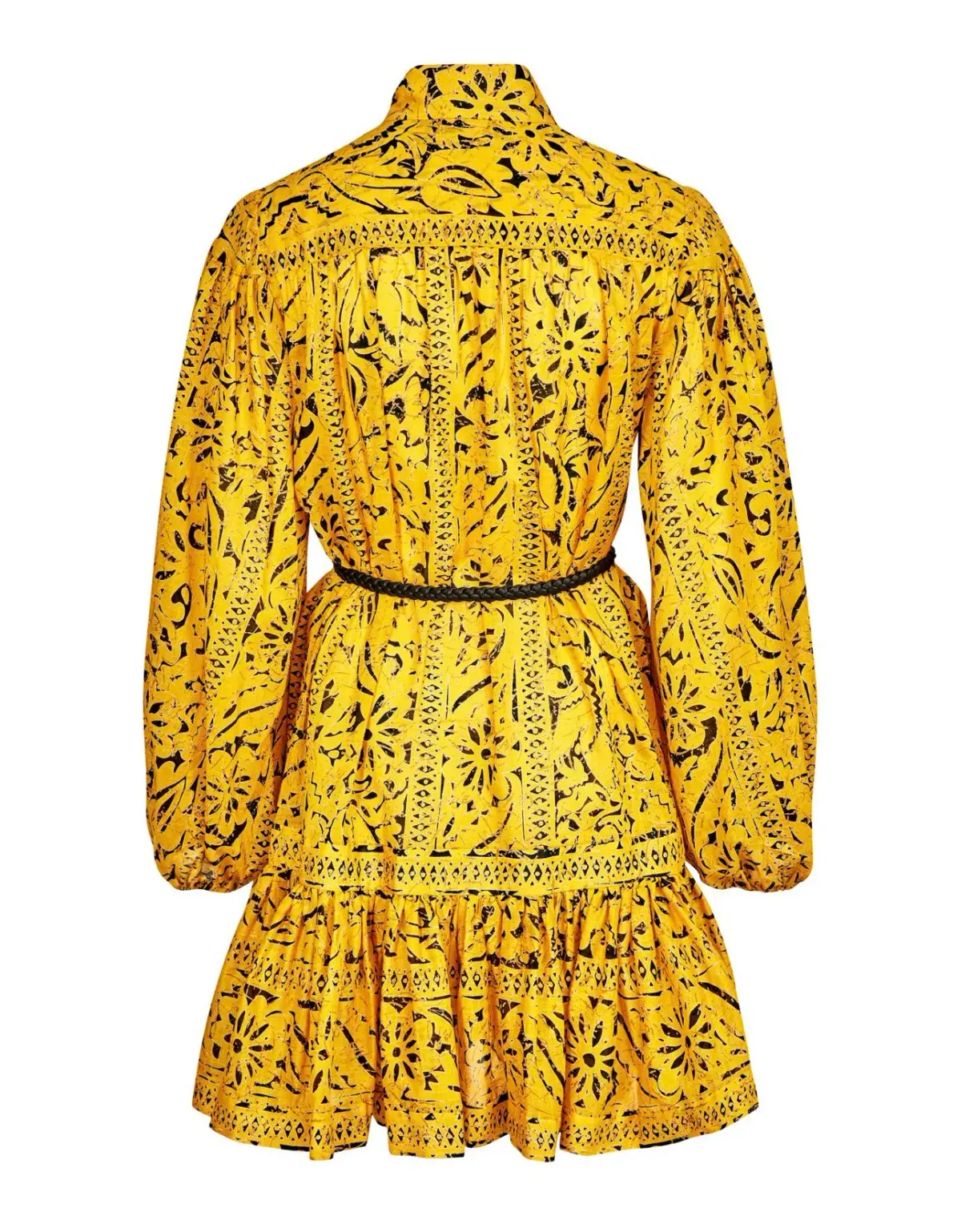Zimmermann Lulu Drop Waist Dress in Yellow Print Size 3 / AU 14 - Image 6