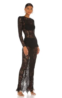 Bronx and Banco Allegra Lace Maxi Dress Black Size 6 for rent on The Volte - image 5