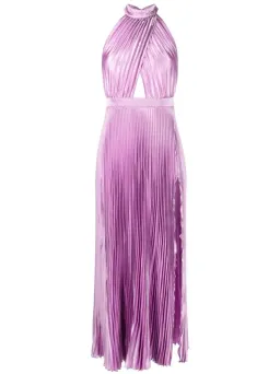 L'Idée Pleated Halterneck Dress Violet Purple Size 8 for rent on The Volte - image 7