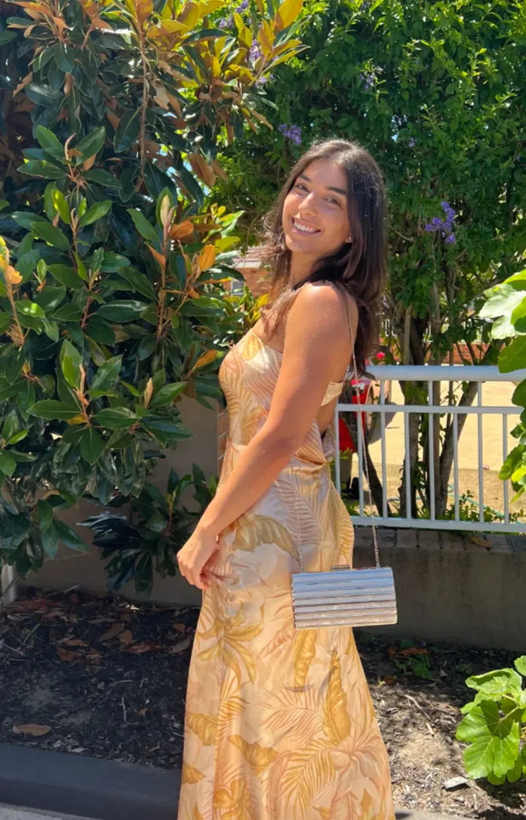 Bec & Bridge Dusty Palms Strapless Maxi Dress Print Size AU 8 for rent on The Volte - main image