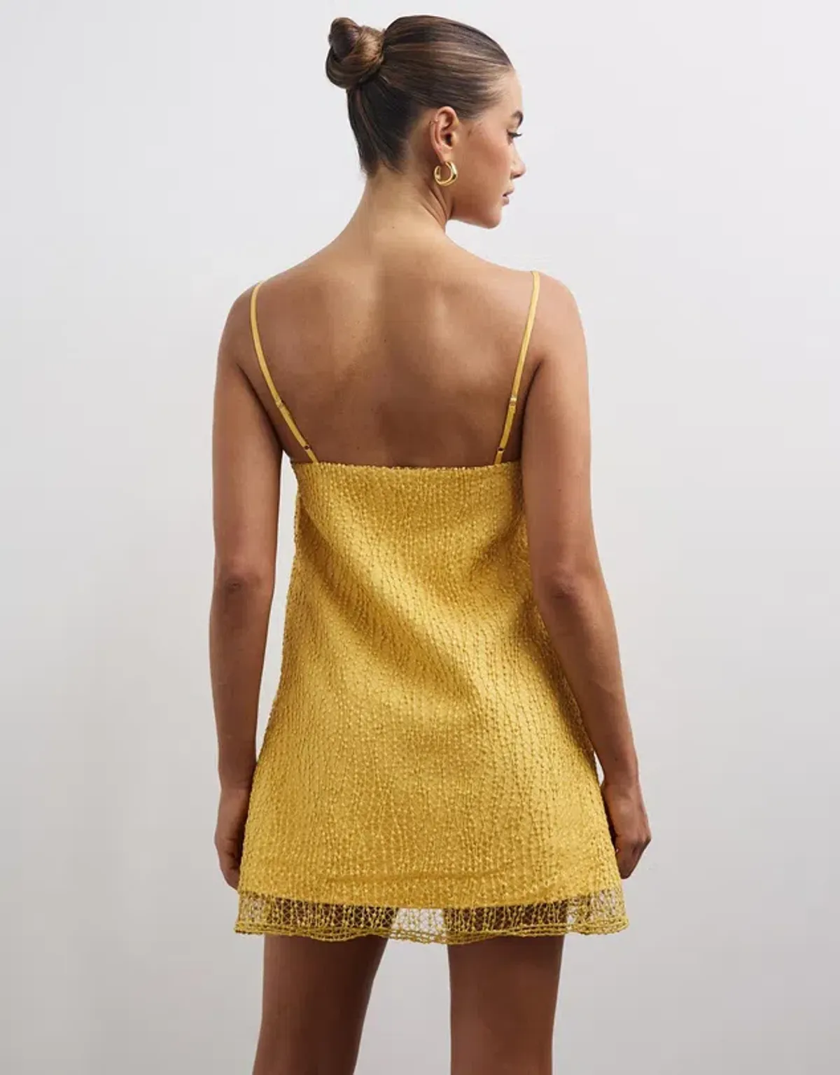 Lover Lina Mini Dress Golden Yellow Size 10 - Image 3