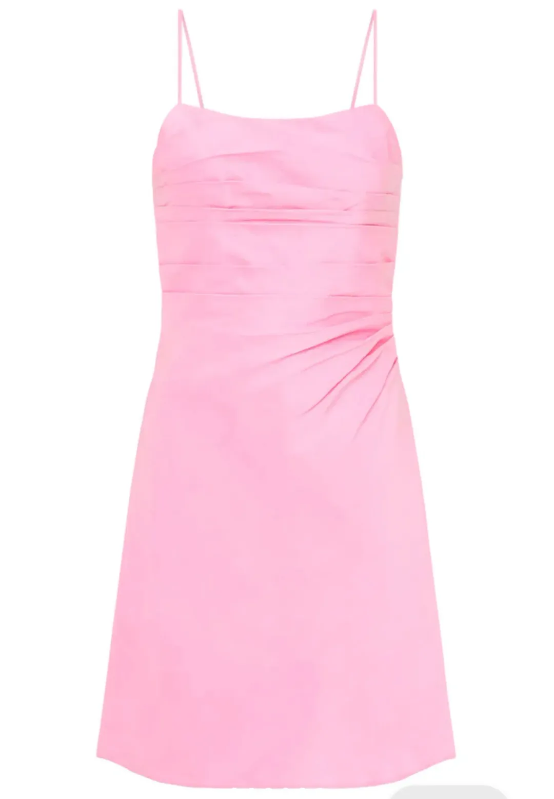 Aje Clarice Draped Mini Slip Dress in Bon Bon Pink Size 14 for rent on The Volte - main image