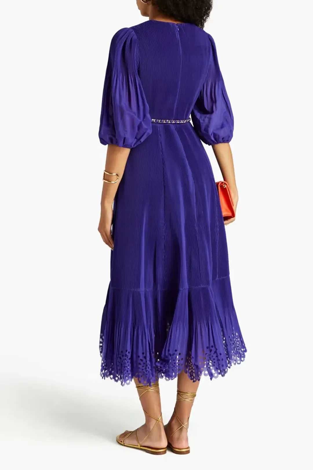 Zimmermann Pleated Midi Dress in Lapis Size 0P / AU 6 for rent on The Volte - main image