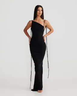 Melani The Label Gia Gown Black Size 6 for rent on The Volte - image 2
