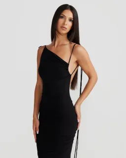 Melani The Label Gia Gown Black Size 6 for rent on The Volte - image 4